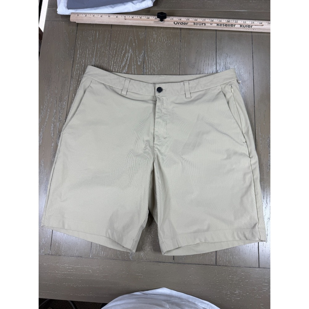 Lululemon‎ Commision Shorts Mens 36 Khaki Tan ABC Slim Fit 7" Chino